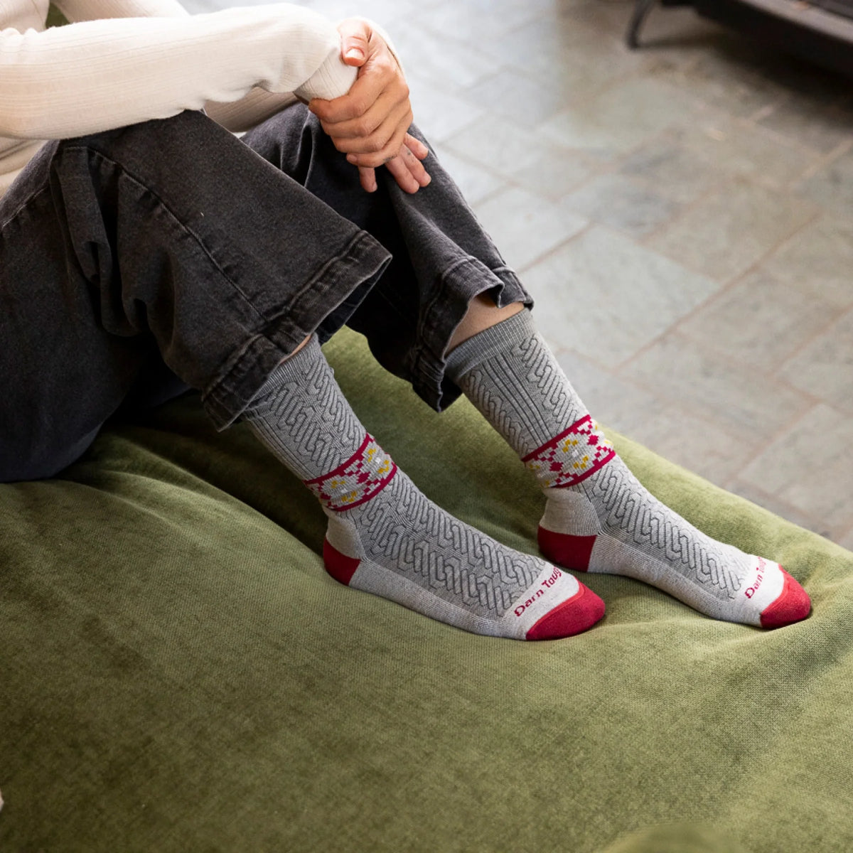 Women's Nordic Twist Crew Lightweight Lifestyle by Darn Tough
