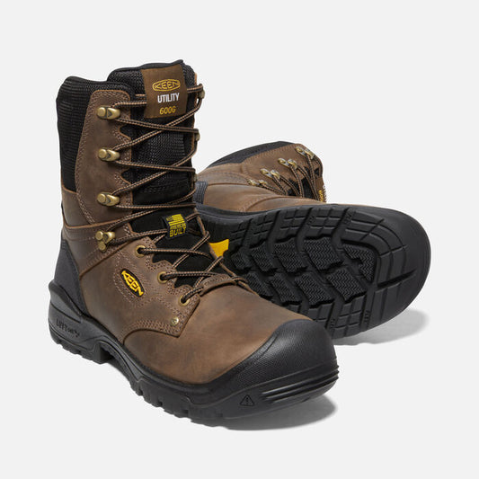 Men's 8" Independence Mid All Leather Insulated WP by KEEN Utility