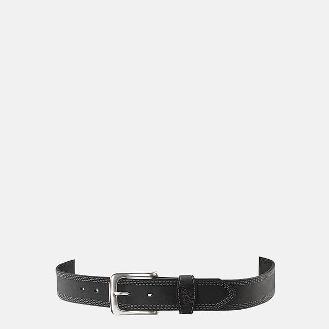 Black Triple Stitch Leather Belt by Red Wing
